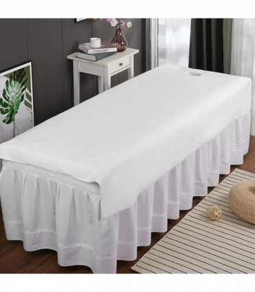 Disposable Massage Bed Face Covers, Non-Woven Fabric of Beauty Chair Sheets, Oil-Waterproof Spa Bed Sheets for Beauty Salon, Hotels, Tattoo