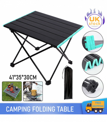 Folding Camping Table Light Weight Portable Aluminium Frame Outdoor Picnic Bag