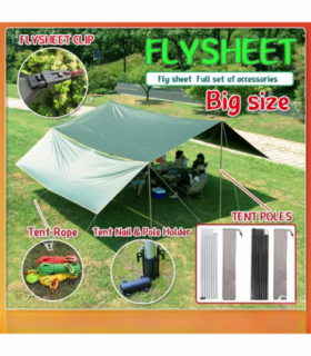 Flysheet Waterproof Groundsheet Camping Tarp Shelter Alas Tent Floor Sheet Tent Awning