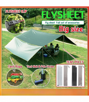 Flysheet Waterproof Groundsheet Camping Tarp Shelter Alas Tent Floor Sheet Tent Awning
