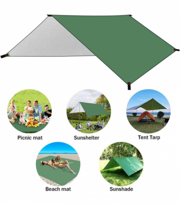 Flysheet Waterproof Groundsheet Camping Tarp Shelter Alas Tent Floor Sheet Tent Awning