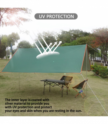 Flysheet Waterproof Groundsheet Camping Tarp Shelter Alas Tent Floor Sheet Tent Awning