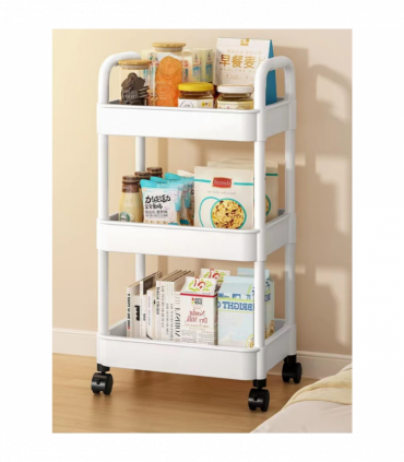 3 Tier Storage Trolley Cart on Wheels Kitchen Bathroom Laundry Rolling Rack