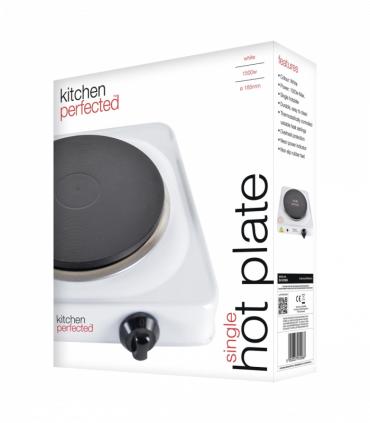 KitchenPerfected 1500w Single Hotplate - White