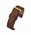 Dark Brown Buffalo Grain Leather Watch Strap 18mm