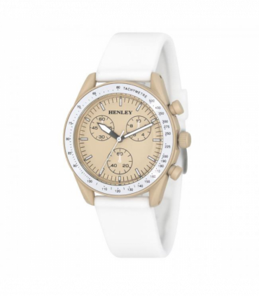 Henley Ladies Pastel Coloured Silicone Sports Watch White/Stone H06179.2