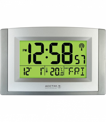 Acctim Status Radio Controlled Acctim Stratus Wall/Desk Clock, Silver 74057