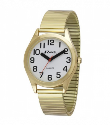 Ravel Mens Expander Bracelet Watch Gilt + Ravel Womens Expander Bracelet Gilt Watch Watch R0225.02.2+R0225.02.1