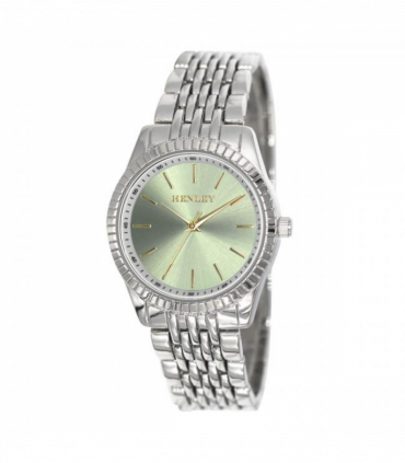 Henley Ladies Dress Bracelet Watch Silver/Green H07328.11
