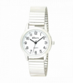 Ravel Ladies Bold Number White Dial Gold Expander Bracelet Watch R0232.21.2