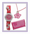 Kahuna Children Girls Wallet, Necklace Gift Set 10 Watches  - CLEARANCE NEEDS RE-BATTERY