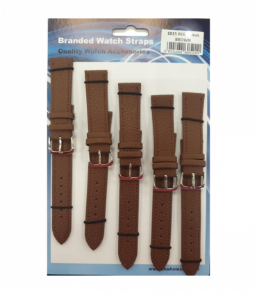 Brown Leather Watch Straps Pk5 size 22mm 1015BR