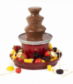 Giles & Posner EK3428G Chocolate Fountain with Fruit Tray and 100 Bamboo Skewers - Red