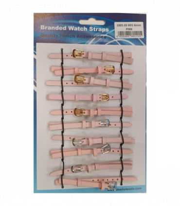 Leather Pink Watch Straps Pk10 size 6 1005.03