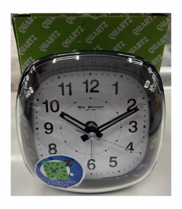 Wm Widdop Alarm Clock Dome Lens Sweep Snooze Light - Black