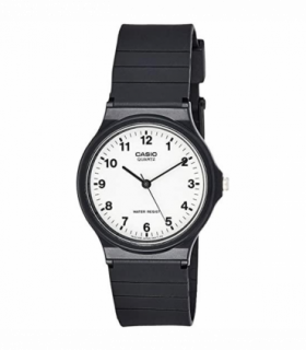 Casio Mens Basic White Dial Black Resin strap Watch MQ-24-7BLL