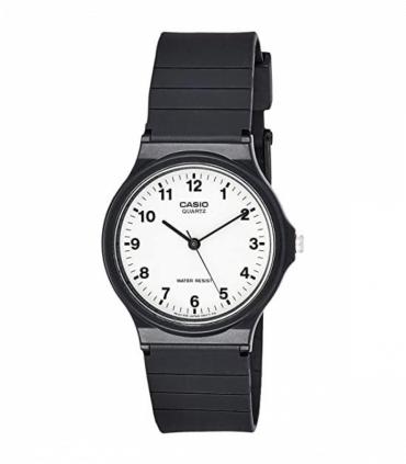 Casio Mens Basic White Dial Black Resin strap Watch MQ-24-7BLL