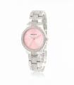 Henley Ladies Fashion Bling Pink Dial & Silver Bracelet Watch H07343
