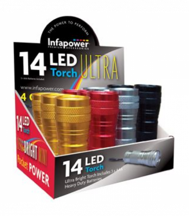 Infapower 14 LED Ultra Aluminium Torch (Pack of 12)