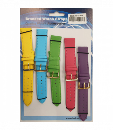 Leather Pastels Watch Straps Pk5 size 24mm 1005.04