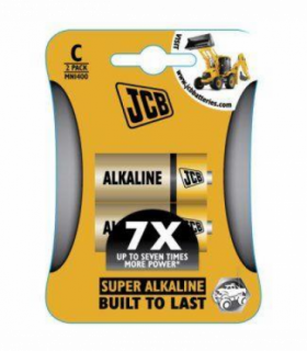 JCB C Size LR14 Super Alkaline Batteries 2 Per Card - Box of 10