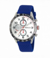 Henley Mens Large Polished Sports Silicone Watch Blue/Silver H02225.16