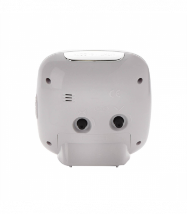 Wm Widdop Square Alarm Clock - Sweep/Light/Snooze - White