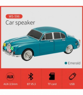 WSTER Wireless Bluetooth Car Speaker with TF/USB/FM - CLASSIC - EMERALD