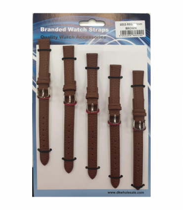 Brown Leather Watch Straps Pk5 size 12mm 1015BR