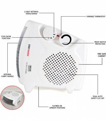 StayWarm 2000w Upright / Flatbed Fan Heater