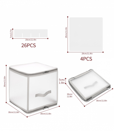 VINSANI GREY XMAS 64 BAUBLE DECORATIONS BOX 0000503