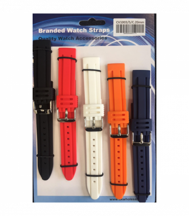 Heavy Duty rubber watch strap Multi-colour CV1003C-22
