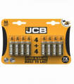 JCB AA Super Alkaline Batteries 8 Per Card - Box of 12
