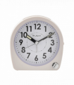 Wm. Widdop Round Alarm Clock Light, Snooze, Sweep - White