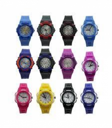 POLIT Kids Analog watch in Tin, assorted stlyes and colours CW-0032
