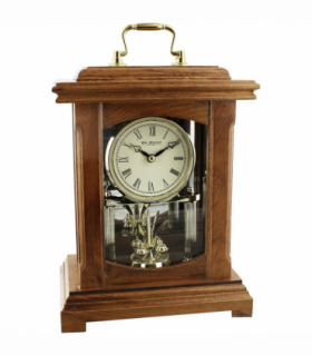 William Widdop Wooden Lantern Style Mantel Clock with Handle W2006