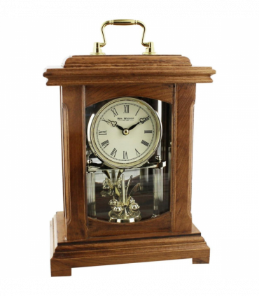 William Widdop Wooden Lantern Style Mantel Clock with Handle W2006