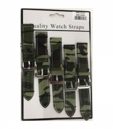 4006 20MM CAMO GREEN WATCH STRAPS PK5