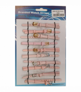 Leather Pink Watch Straps Pk10 size 8mm 1005.03