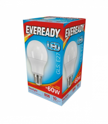 Eveready GLS BC 60W LED Bulb Warm White Pack of 5