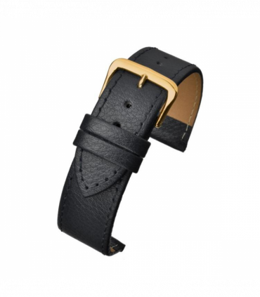 Black Buffalo Grain Leather Watch Strap 30mm
