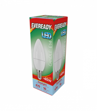 Eveready Candle LED Bulb 40W SES E14 Daylight Pk of 5