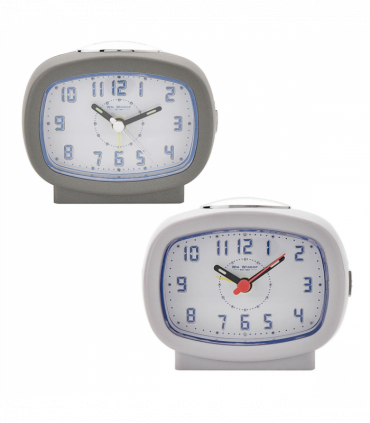 Wm Widdop Qtz Beep Alarm LED Dial/Snooze Silver