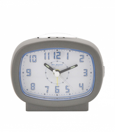 Wm Widdop Qtz Beep Alarm LED Dial/Snooze Silver