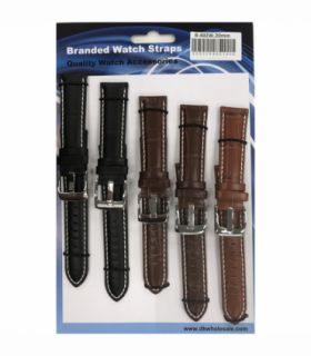 R-402W Quality Leather Padded watch straps with Stitching 22MM