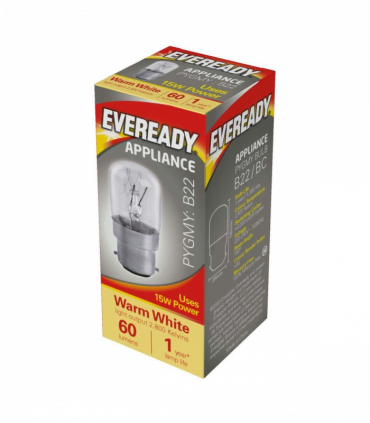 Eveready S1053 Pygmy Bulb B22 (BC) 60lm 15W Warm White (Pack of 10)