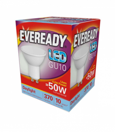 Eveready S13601 LED Bulb 50w GU10 320lm 4.7W Daylight (Pack of 5)