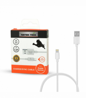 Panther Force 1 Metre Lightning to USB Cable (iPhone)- White