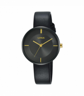 Lorus Ladies Fashion Analogue Quartz Black Dial with Leather Strap Watch -  RG259QX9