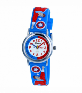 Ravel Children Boys 3D Cartoon Time Teacher Watch Superhero R1513.85